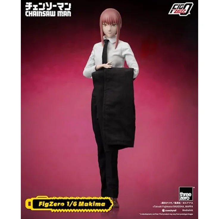 threezero Chainsaw Man: FigZero Makima Actionfigur im Maßstab 1:6, mit maßgeschneiderter Public Safety Devil Hunters Uniform, zwei Gesichtsplatten und umfangreichem Zubehör – Bild 2
