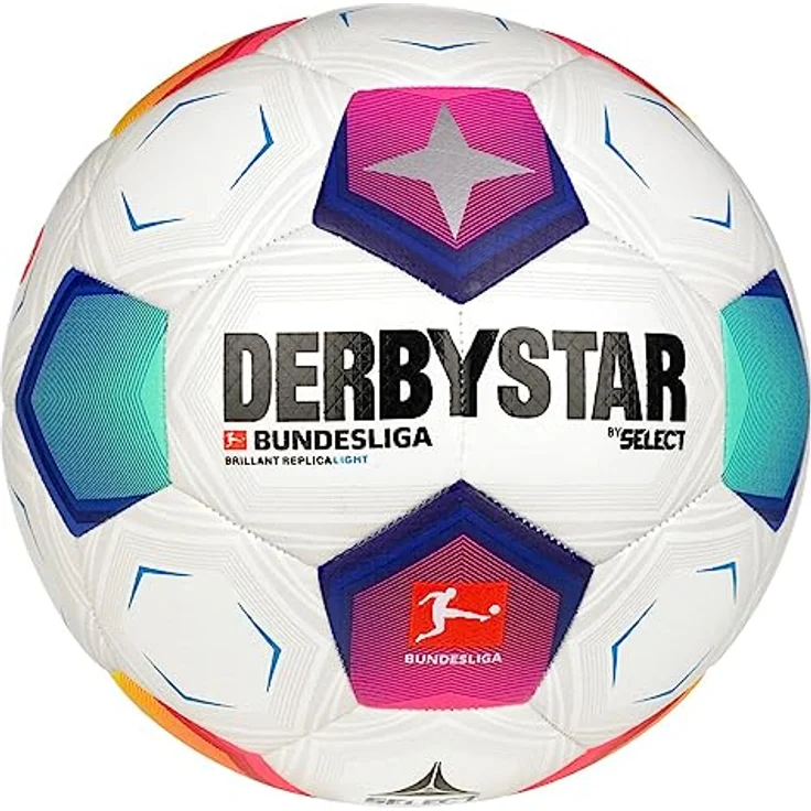 Derbystar Unisex Jugend Bundesliga Brillant Replica Light v23 Fußball, weiß, 4 – Bild 1