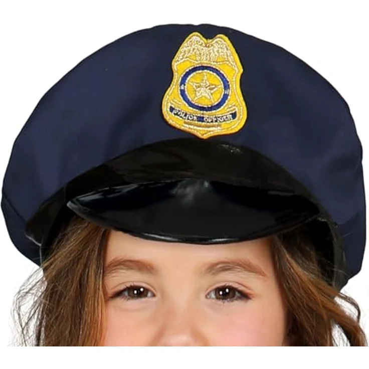 Kinderkostüm Polizistin Josy Mädchen Kleid blau Polizei Uniform Fasching Kinder (7-9 Jahre) – Bild 4