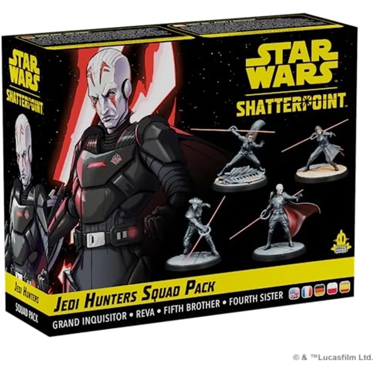 Atomic Mass Games Star Wars: Shatterpoint – Jedi-Jäger Squad-Erweiterung mit 4 Miniaturen, Tabletop für 2 Spieler, ab 14 Jahren, mehrsprachig, 90-120 Minuten Spielzeit