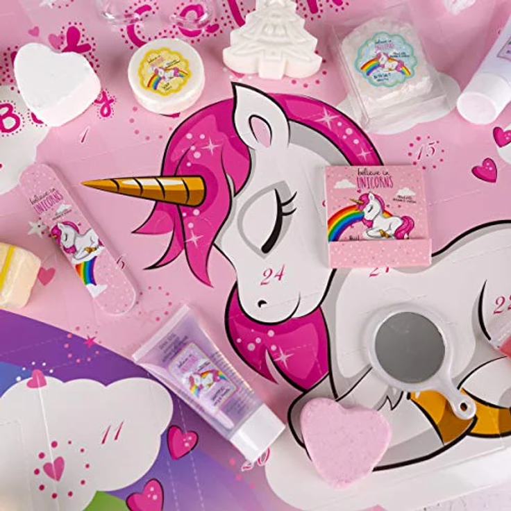 Accentra Beauty-Adventskalender Unicorn - Kosmetik Adventskalender für Frauen, Mädchen, Pferde- & Einhorn-Fans, mit Badezusätzen, Body-Lotion, Duschgel & mehr - Preisvergleich – Bild 4