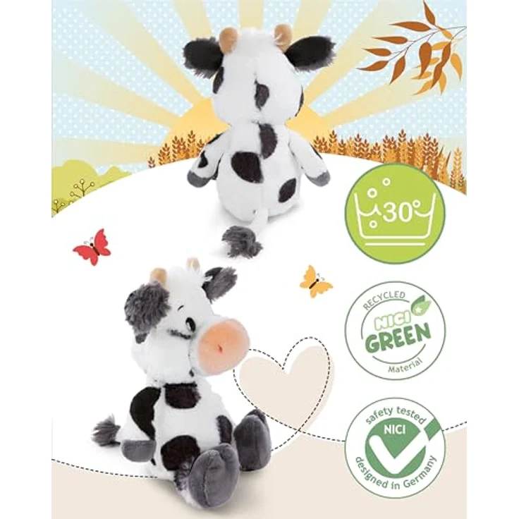NICI Kuscheltier Kuh Cowluna, 22cm weiches Plüschtier in weiß, ideal zum Kuscheln & Spielen, perfektes Geschenk für Kinder & Erwachsene - 62251 – Bild 3