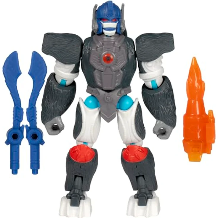 Transformers MixMashers Optimus Primal, individuell kombinierbare Action-Figur mit Accessoires, einschließlich Bumblebee Stinger-Kanone und 2 Schwert-Accessoires – Bild 1