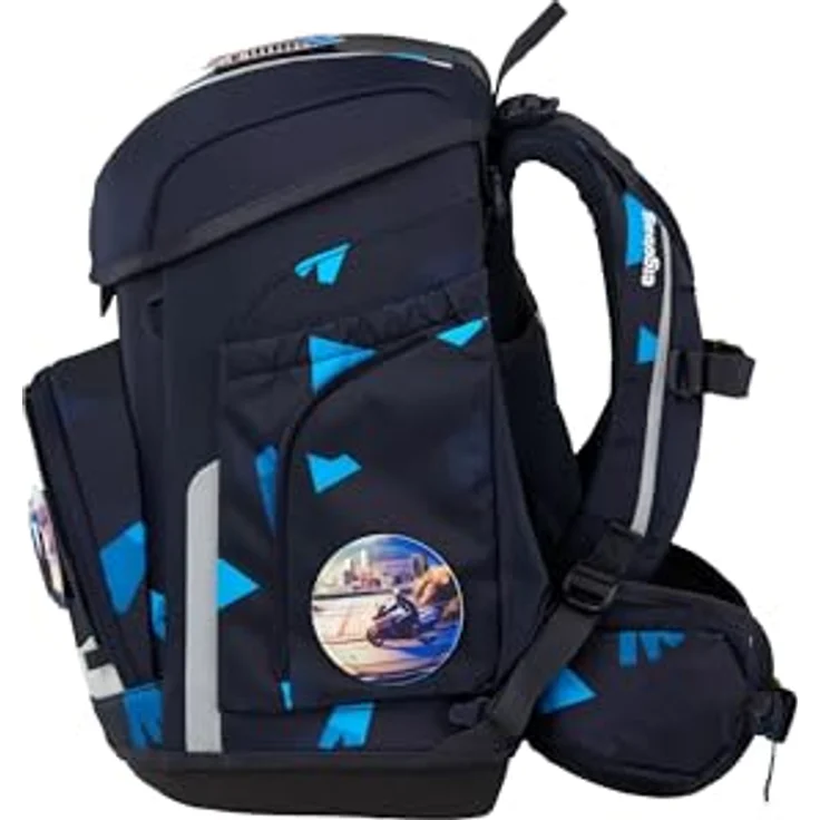ergobag cubo Set, ergonomischer Schulranzen 5-teilig für 1. Klasse mit höhenverstellbarem Tragesystem, schwarz – Bild 4