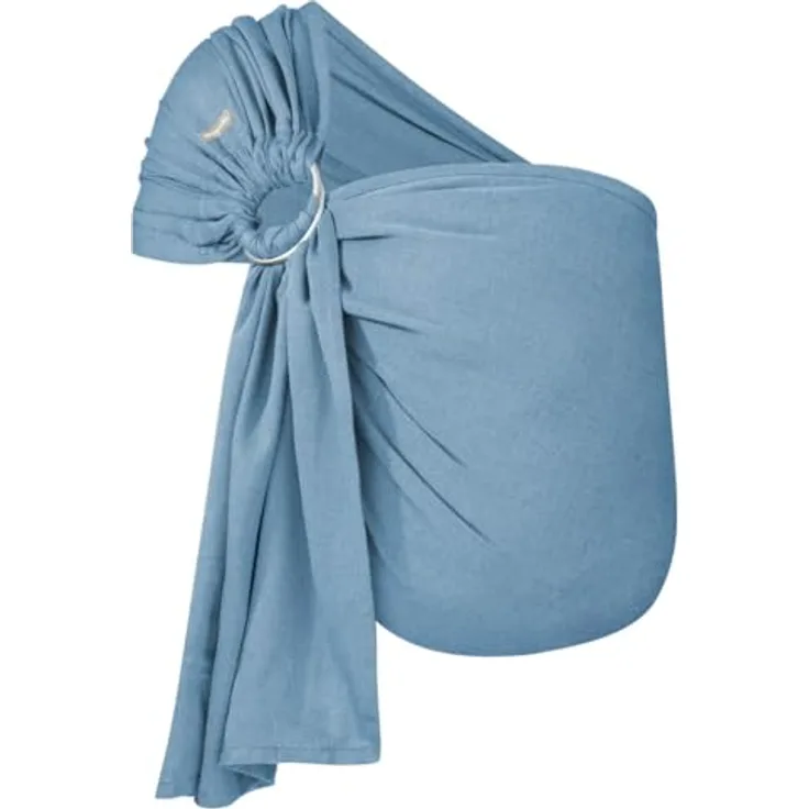 Hoppediz Ring-Sling ULTRALEICHT, Baby-Tragetuch ab Geburt, 100% Baumwolle, Design Hamburg ocean, fördert Hüftentwicklung, von Hebammen empfohlen