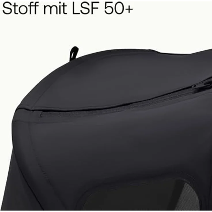 Bugaboo Fox, Cameleon 3, Lynx Sonnendach mit Lüftungsfenstern, ausziehbar für zusätzlichen und optimalen Sonnenschutz, wasserabweisend, Schwarz – Bild 4