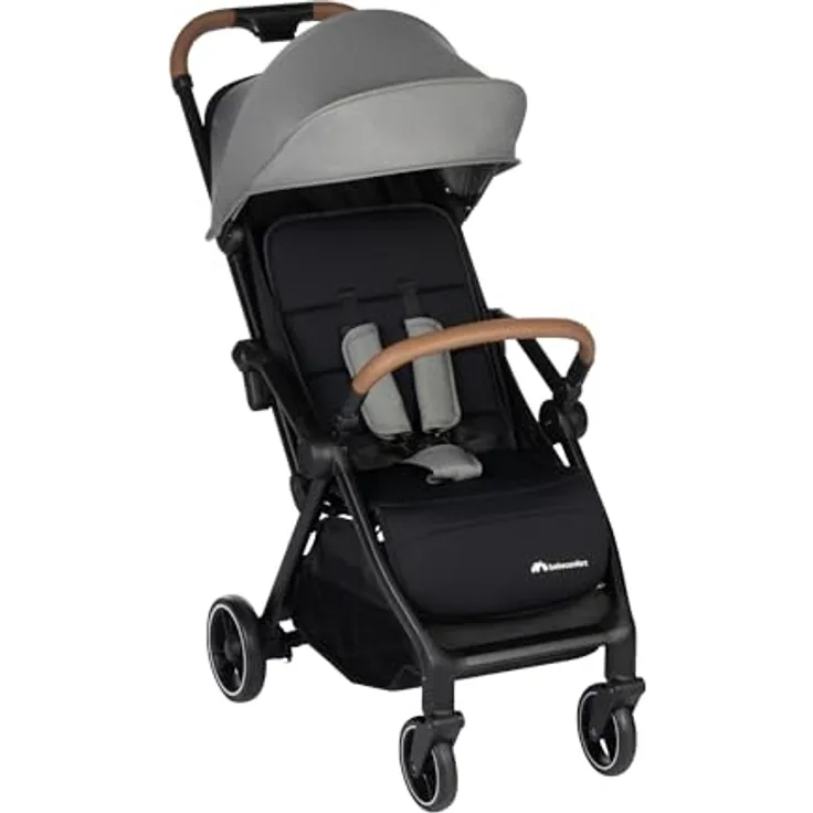 BEBE CONFORT Bebeconfort Sunlite, Kinderwagen Buggy, automatisch & kompakt zusammenklappbar, mit einer Hand verstellbar, Tinted Grey