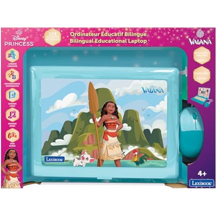 Lexibook Vaiana, Pädagogisches Spielzeug für Kinder ab 6 Jahren, interaktive Lernumgebung in Französisch und Englisch, LCD-Bildschirm – Bild 5