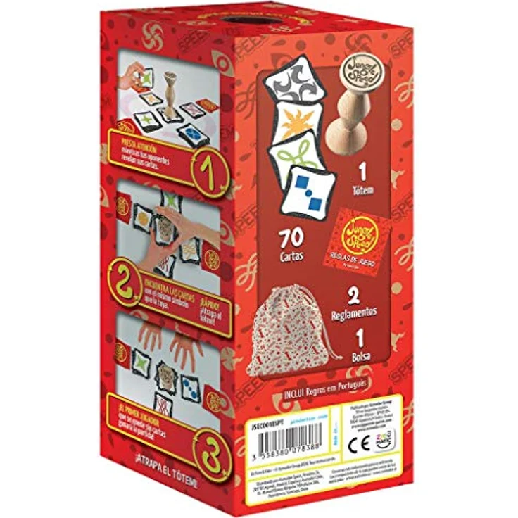 Asmodee Jungle Speed - Brettspiel, 100% umweltfreundliche Verpackung, 70 Karten, Spanische Sprache – Bild 2