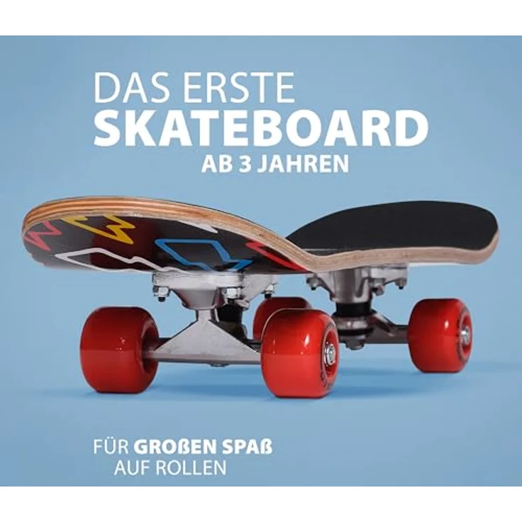 Apollo Kinder Skateboard, | kleines Komplett Board mit ABEC 3 Kugellagern und Aluminium Achsen | Coole Designs für Kinder | Cruiser Boards für Mädchen und Jungs | Kinder Skateboard ab 3 Jahre – Bild 2