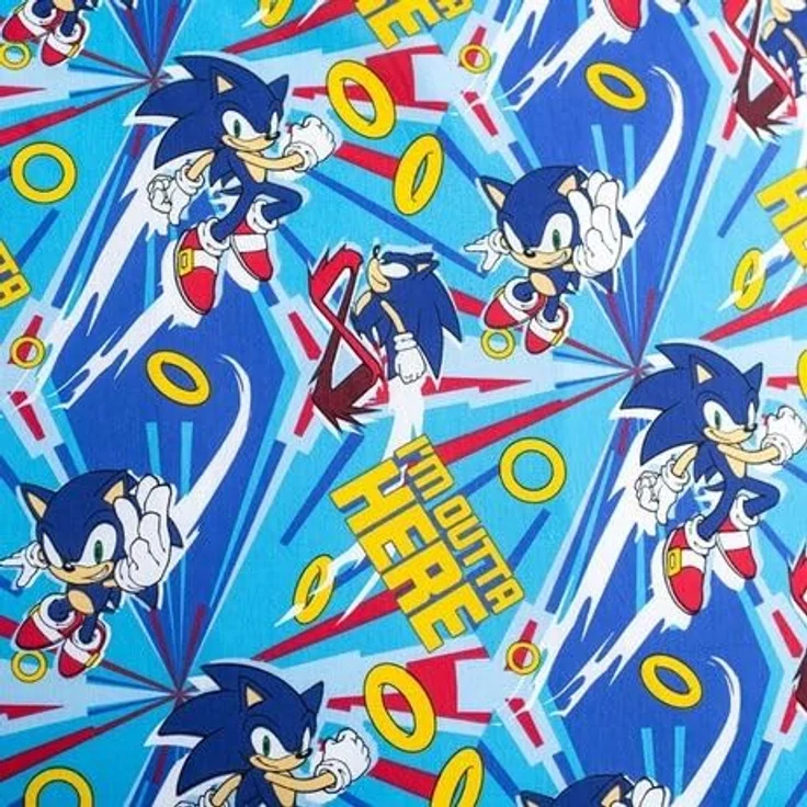 Jerry Fabrics Sonic The Hedgehog Official Let´s go Design Single Duvet Cover Set 140 x 200 cm | Reversible Bedding with Pillow Case 70x90 cm, Blue - Hochwertige Kinderbettwäsche aus 100% Baumwolle – Bild 5