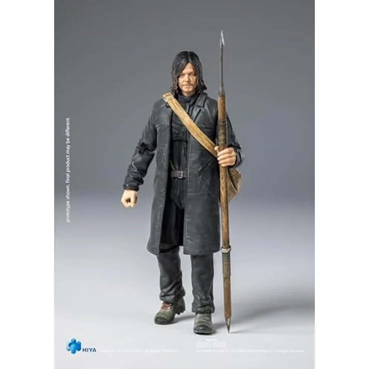Hiya Toys The Walking Dead: Daryl Dixon Exquisite Mini Series Actionfigur, 1:18, 15 Gelenkpunkte, inklusive Harpune und Langbogen, Austauschbare Hände – Bild 3