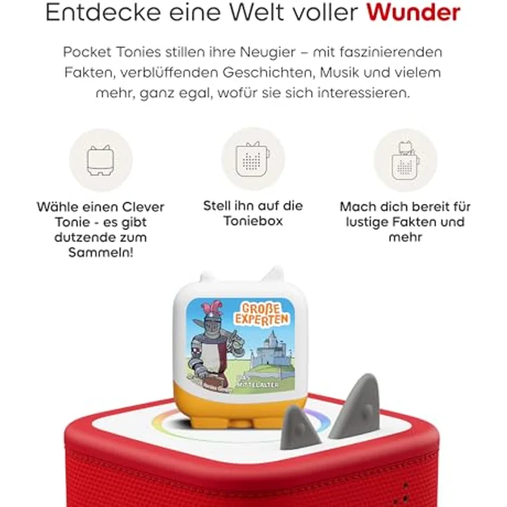 tonies Hörfigur GROßE Experten – Das Mittelalter, Wissens-Hörspiel über Ritter & Burgen für Kinder ab 5 Jahren, Spielzeit ca. 62 Min., im Ritter-Design – Bild 4