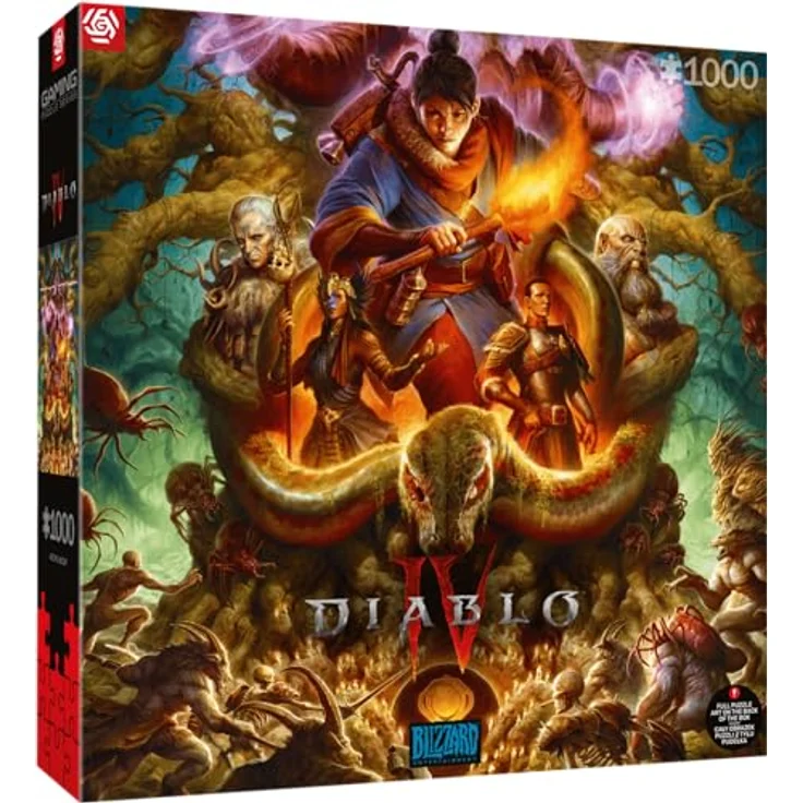 Good Loot GDL24678 Diablo IV Horadrim Puzzle, Multicolor mit einzigartigen Grafiken aus Diablo IV, 48x68.3 cm Größe, perfekter Elemente-Fit und beeindruckenden, gesättigten Farben – Bild 1