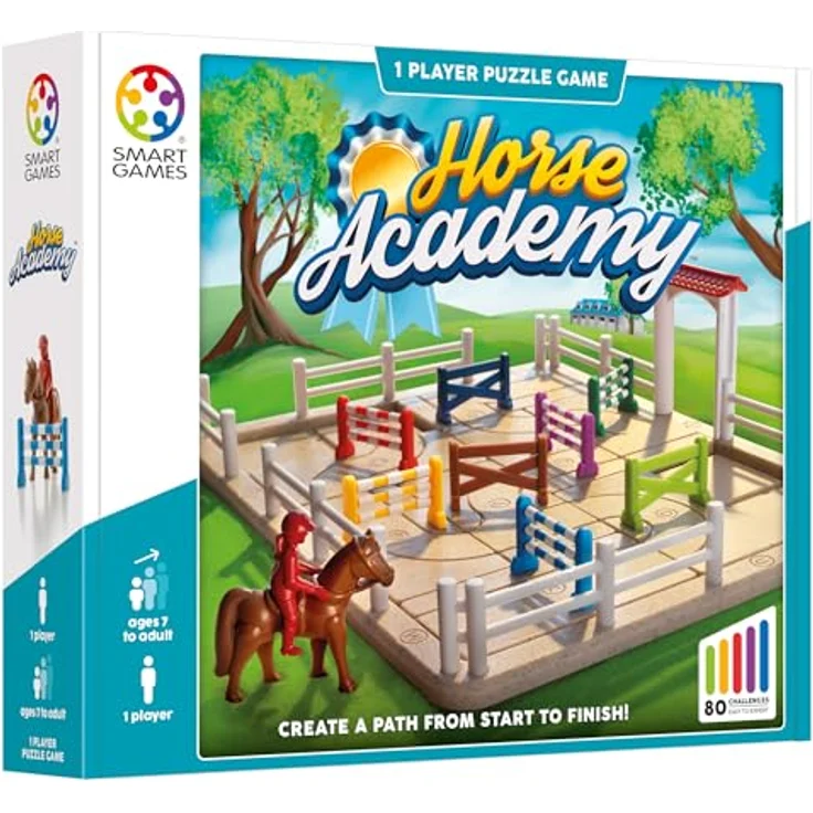 smart games - Horse Academy, Puzzlespiel mit 80 Herausforderungen, 7+ Jahre – Bild 2