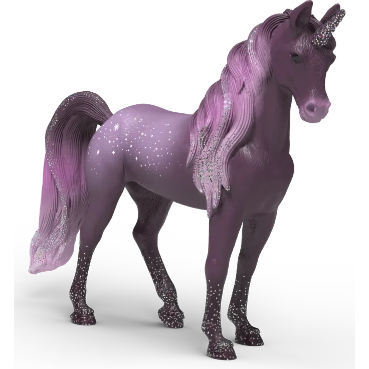 Schleich Galaxy Regenbogen Einhorn Stute 70842, BAYALA Figur in lila Tönen mit funkelnden Details, 15,4 x 3,4 x 11,1 cm – Bild 1