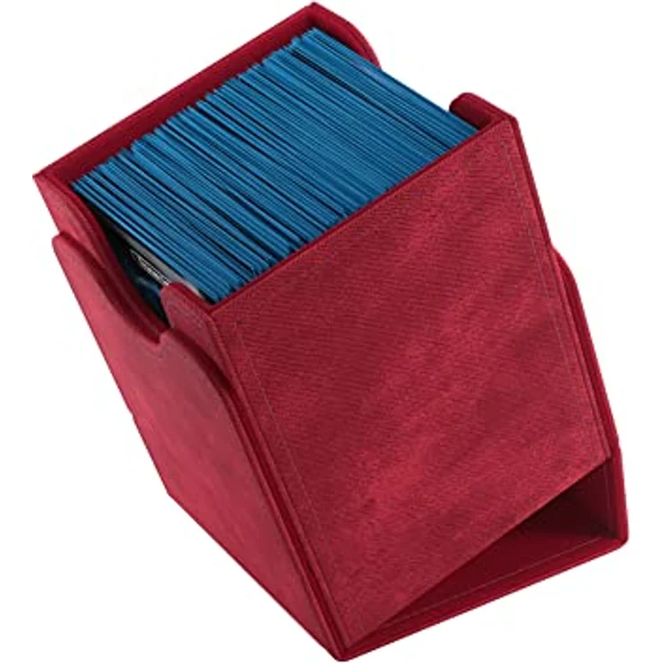 Gamegenic Squire 100+ XL, Kartenaufbewahrungsbox für 100 Karten, rot, mit abnehmbarer Abdeckung und Platz für Token – Bild 4