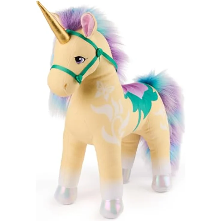Unicorn Academy Leaf Plüschtier, Einhorn-Spielzeug aus weichem Plüsch, gelb, 38 cm, geeignet für Mädchen ab 1 Jahr – Bild 4