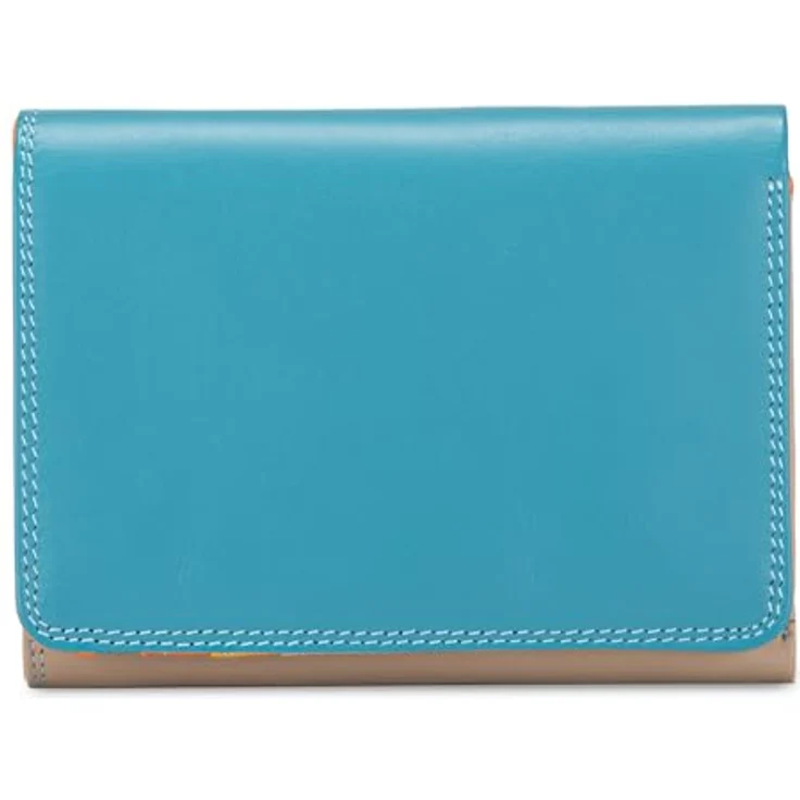 Mywalit Medium Tri-fold Geldbörse, 100% Leder, 12 cm x 8 cm x 3 cm, grün – Bild 1