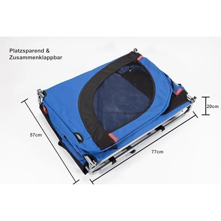 Sena Fahrradhundeanhänger Boxer 3in1 Funktion bis 40kg, blau – Bild 7