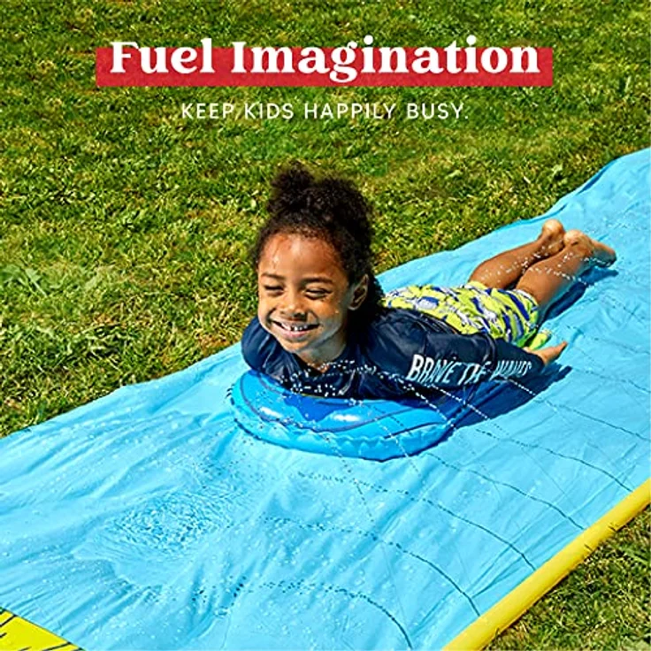 JOYIN Wasserrutsche 230in x 35,5in mit Bodyboard, eingebautem Sprinkler für Garten und Außen-Wasserspaß, hochwertiges Material – Bild 4