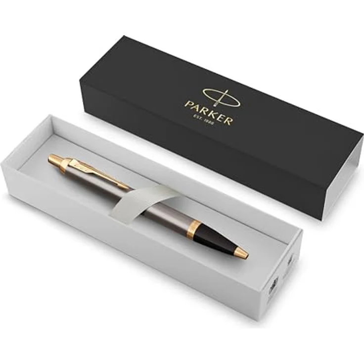 Parker Pen IM Geschenkset, eleganter Schreibstift mit grauem Lack und goldenen Akzenten – Bild 8