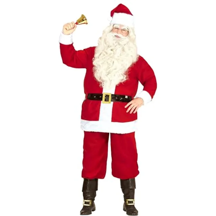 W WIDMANN MILANO Party Fashion Kostüm Weihnachtsmann, XXXL, mehrteilig in Rot und Weiß mit Gürtel und Mütze