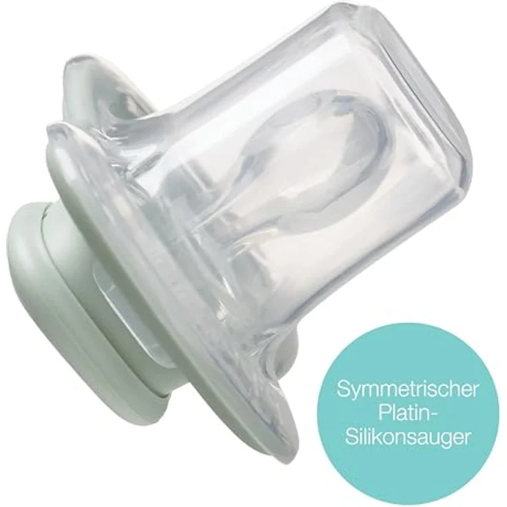 B.Box Silicone 6m+ Schnuller, Set mit 2 Beruhigungssaugern in Blush/Latte, kieferorthopädische Form, symmetrisch und atmungsaktiv – Bild 3