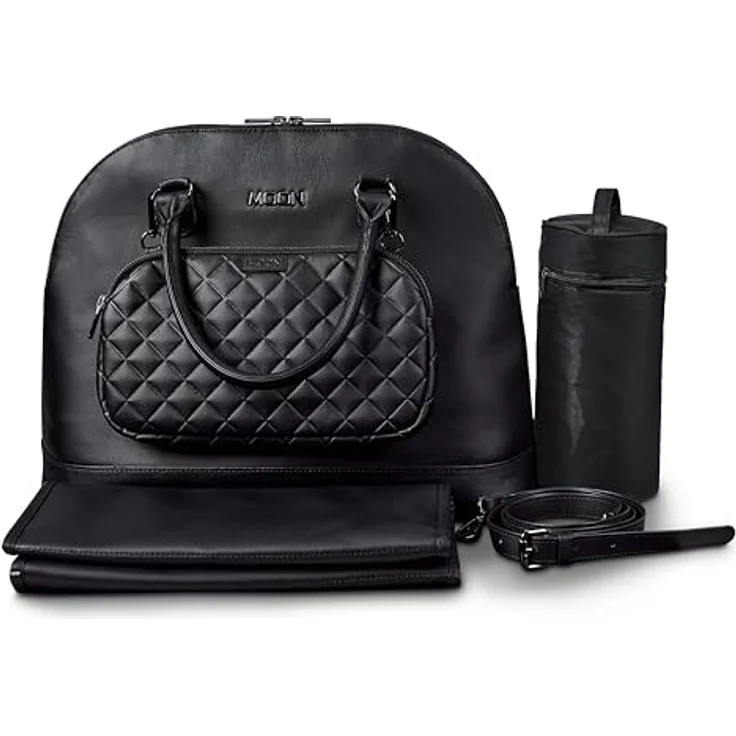 MOON FASHION BAG inkl. Clutch black, Wickeltasche mit stylischem Design – Bild 4