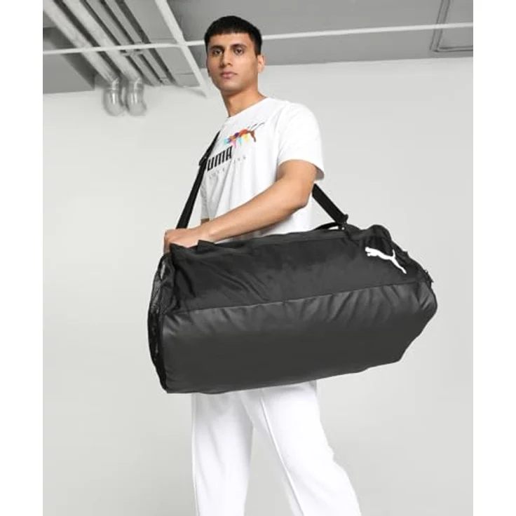 PUMA Sporttasche TEAMGOAL 23 TEAMBAG M, Kindersporttasche mit geräumigen Fächern, Schwarz – Bild 5