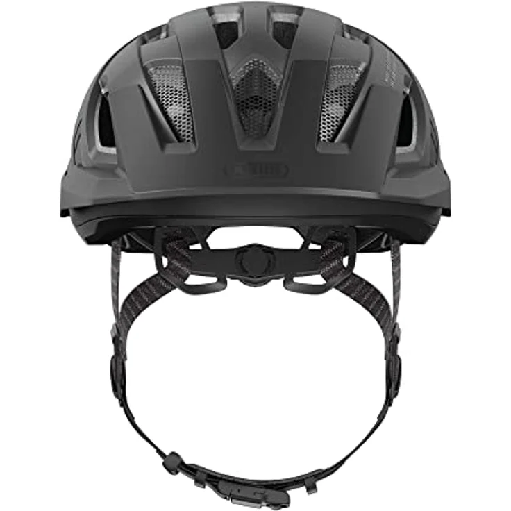 ABUS Stadthelm Urban-I 3.0 ACE - sportlicher Fahrradhelm mit LED-Rücklicht, verlängertem Schirm und Magnetverschluss - für Damen und Herren - Schwarz, Größe S – Bild 2