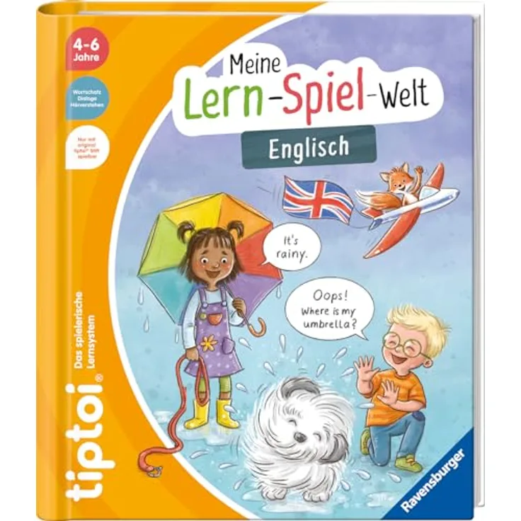 Ravensburger tiptoi® Buch - Meine Lern-Spiel-Welt - Englisch, interaktive Entdeckungsreise für Kinder mit Amy und Luke
