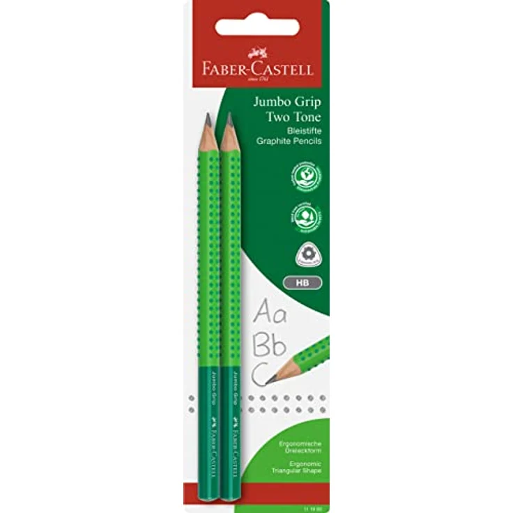 Faber-Castell Jumbo Bleistift Grip Two Tone, ergonomische Dreiecksform mit Soft Grip Zone – Bild 4