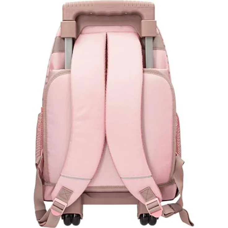 Depesche TOPModel Dots Schulrucksack Trolley, rosa, mit Glitzer, 2 Hauptfächern und Teleskopgriff, ca. 28 Liter Volumen – Bild 3