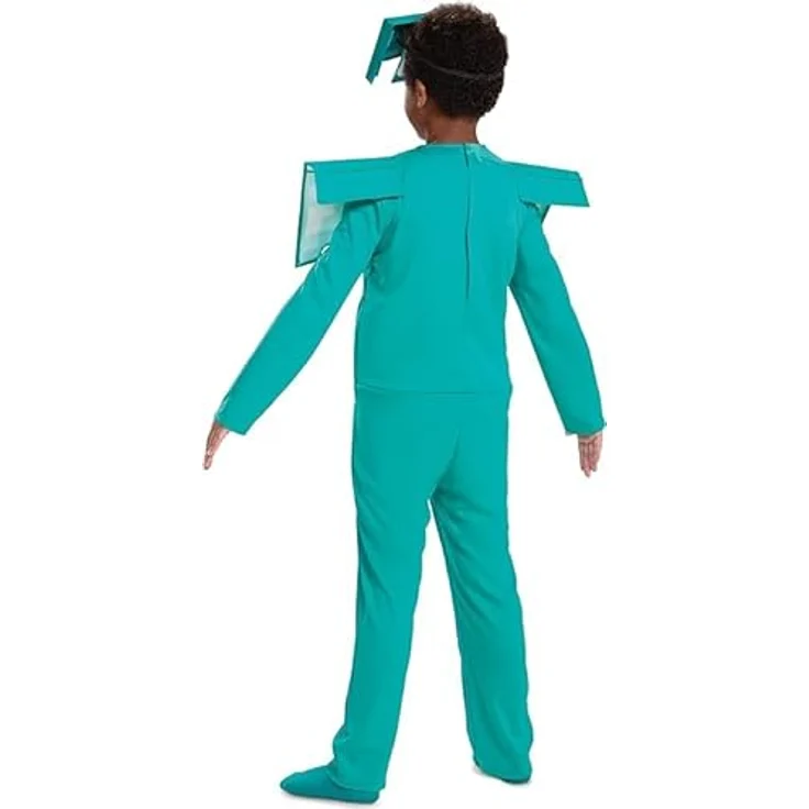 Minecraft Offizielles Kinderkostüm Diamant Rüstung, Karneval Kostüm, Größe S, Blau, inspiriert vom Spiel – Bild 3