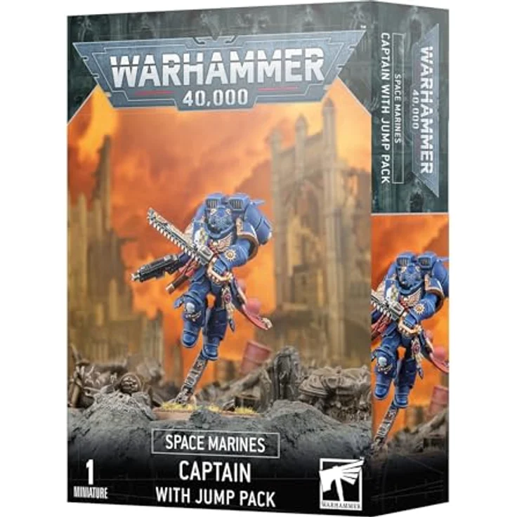 Games Workshop - Warhammer 40.000 - Space Marines: Kapitän mit Jump Pack, Sammelfigur, Schwarz, Ausgabe 2023 – Bild 3