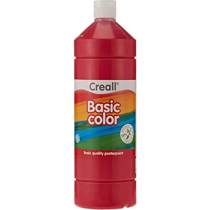 Creall Havo Basic 1000 ml Plakatfarbe, wasserbasierte Posterfarbe in Primärrot, für Kinder ab 4 Jahren – Bild 1