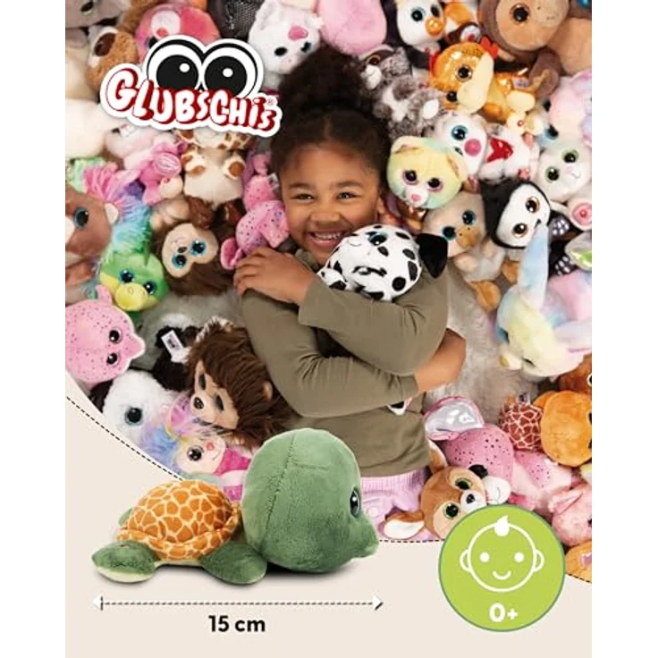 NICI GLUBSCHIS Kuscheltier Schildkröte Marmi, 15 cm, grün, weiches Plüsch für Kinder & Erwachsene, ideale Geschenkidee - 61778 – Bild 2