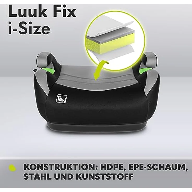 lionelo Kindersitzerhöhung LUUK FIX I-SIZE, ISOFIX, Maschinenwaschbar, 22-36 kg, 125-150 cm, (Set) – Bild 6