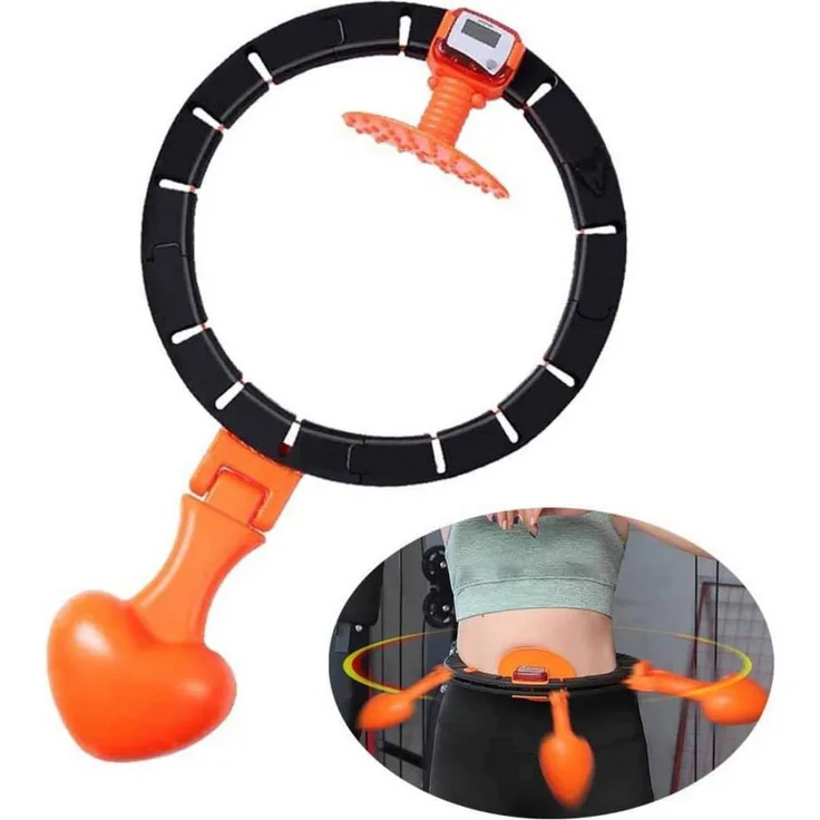 Vivitar Hula-Hoop-Reifen, Intelligenter Fitness-Ring mit Zentrifugalkugel, verstellbare Taille 60-106 cm, Fortschrittsüberwachung