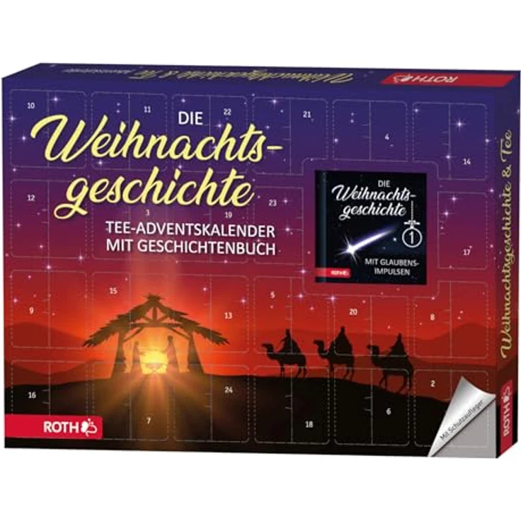 Roth Bio-Tee Adventskalender "Die Weihnachtsgeschichte", Themen-Adventskalender mit Bachblütentee, Kräutertee und Früchtetee – Bild 2