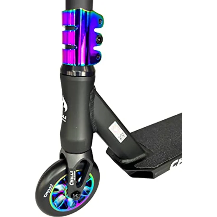 Chilli Pro Reaper Stunt-Scooter H=84cm LTD F26 Schwarz Regenbogen Rainbow + Fantic26 Extra Team Griptape – Bild 4