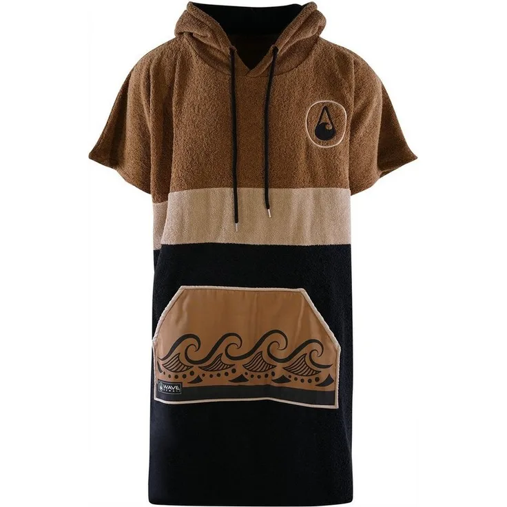 Wave Hawaii Badeponcho Cumbuco, flauschiger AirLite Poncho, zweilagige warme Kapuze, in Farbkombinationen erhältlich