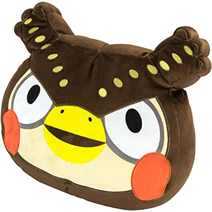 Megasketcher Club Mocchi Mocchi Animal Crossing Blathers Mega Plüschtier 40cm, offiziell lizenziertes Nintendo Kuscheltier für Kinder, ideal als Dekokissen, geeignet ab 3 Jahren – Bild 3