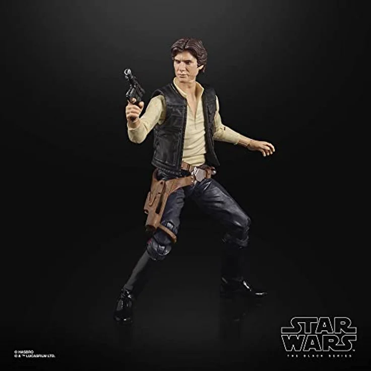 Hasbro Star Wars Black Series The Power of the Force, 15 cm Actionfigur Han Solo Exclusive mit Blaster-Zubehör und hochwertiger Lackierung – Bild 7