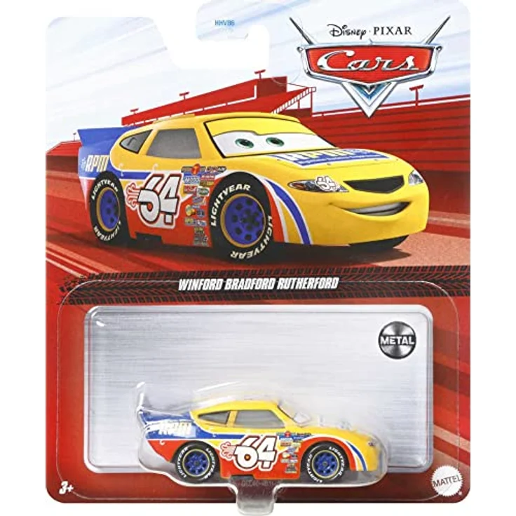 Disney Cars Winford Bradford Rutherford GCC60, Die-Cast Spielzeug-Rennwagen im Maßstab 1:55, für Kinder ab 3 Jahren – Bild 4