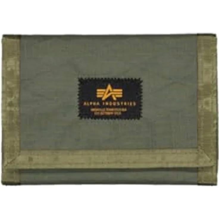 Alpha Industries Combat Label Wallet, unisex Geldbörse aus Nylon und Polyester mit vier Kartenfächern, Schwarz – Bild 1
