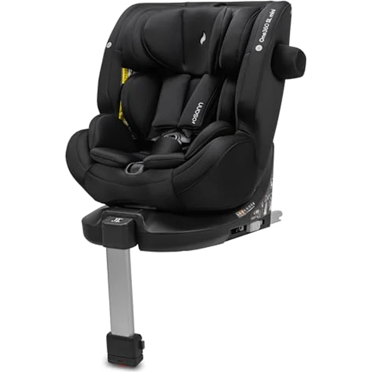 Osann Reboarder-Kindersitz One 360 SL mini, drehbar ab Geburt bis 4 Jahre (40-105 cm), inklusive Isofix-Basis, All Black – Bild 1