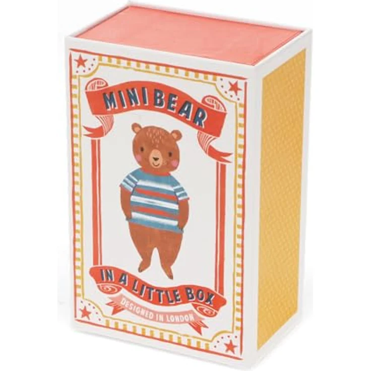 "Rex London Kuscheltier Plüschfigur Mini-Bär in Geschenkbox, ca. 14 x 9,2 x 6 cm, Niedlicher Bär in alter Streichholzschachtel, ca. 11,5 cm" – Bild 3