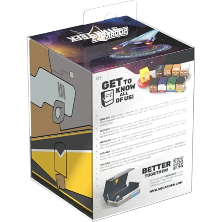 Squaroes Squaroe Star Trek: Lower Decks™ ST004 Sam Rutherford, Sammelbox für bis zu 100 Spielkarten, aus 78 % erneuerbaren Rohstoffen – Bild 8